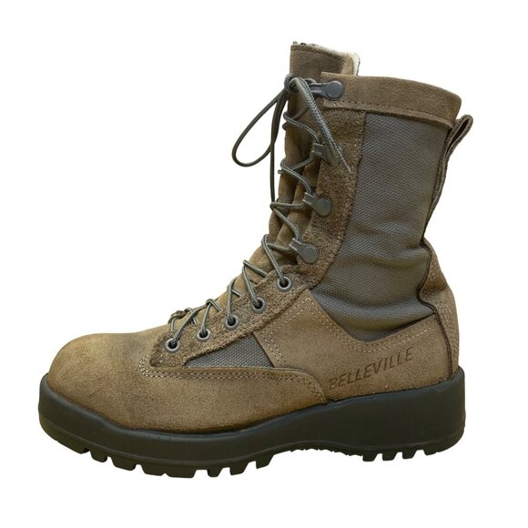 Belleville Men’s Brown & Green Gore-Tex Air Force Military Combat Boots Sz 6 main image 5